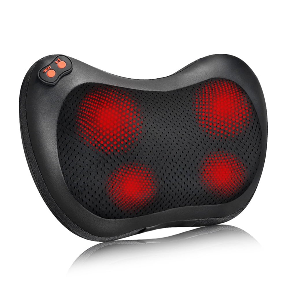 Shiatsu Back Massager with Heat,Deep Tissue Kneading,Electric Back Massage Pillow Neck Massager for Home, Office, and Car